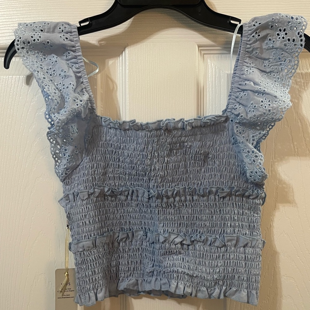 Flutter Sleeve Crop Top